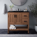 EEI-6404-WAL Ashlyn 36" Wood Bathroom Vanity Cabinet (Sink Basin Not Included) by Modway