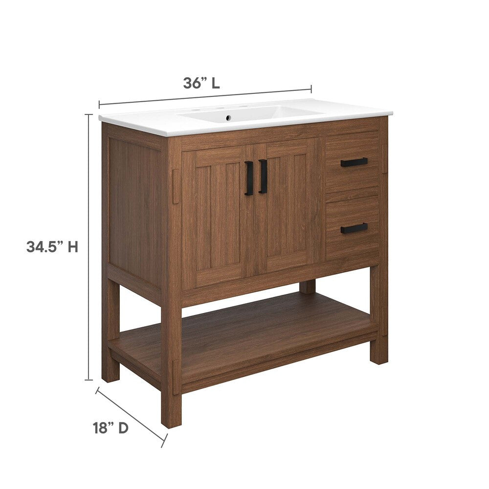 EEI-6535 Ashlyn 36" Wood Bathroom Vanity by Modway
