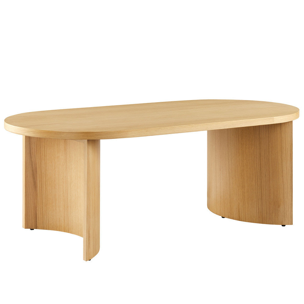 EEI-6911-OAK Aspect Oval Wood Coffee Table by Modway