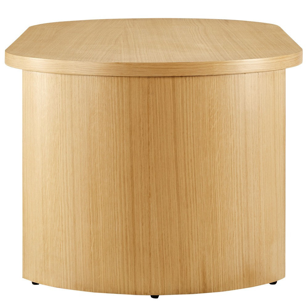 EEI-6911-OAK Aspect Oval Wood Coffee Table by Modway