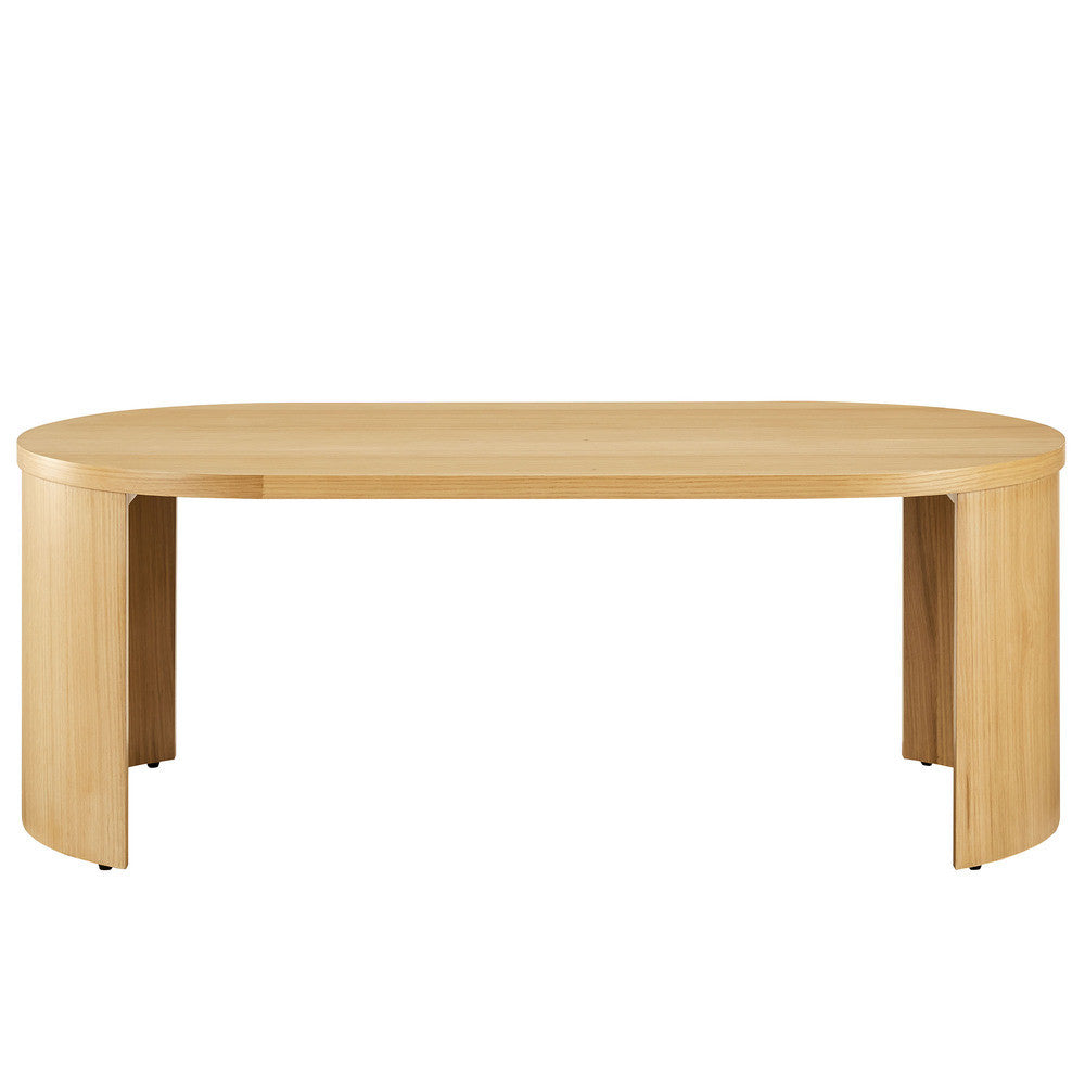 EEI-6911-OAK Aspect Oval Wood Coffee Table by Modway