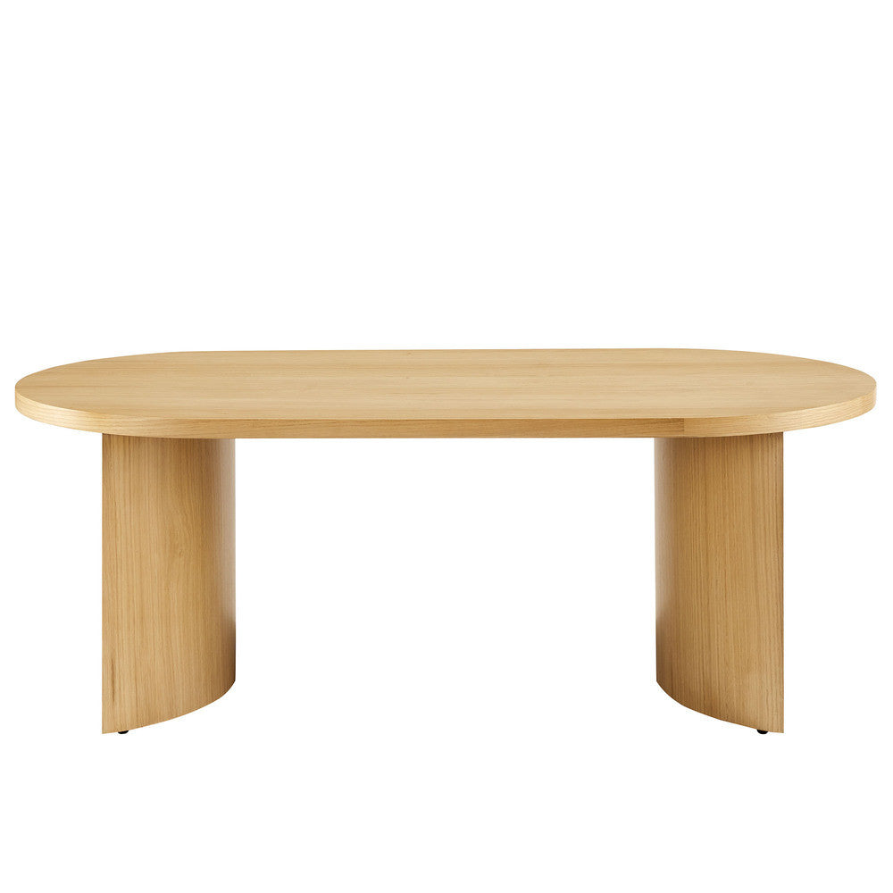 EEI-6911-OAK Aspect Oval Wood Coffee Table by Modway