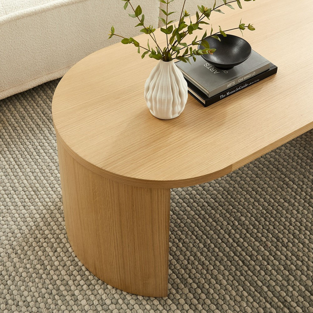 EEI-6911-OAK Aspect Oval Wood Coffee Table by Modway