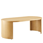 Modway EEI-6911-OAK Aspect Oval Wood Coffee Table Oak