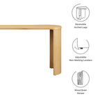 EEI-6912-OAK Aspect Oval Wood Entryway Console Table by Modway
