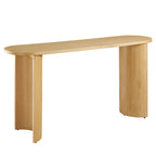 EEI-6912-OAK Aspect Oval Wood Entryway Console Table by Modway