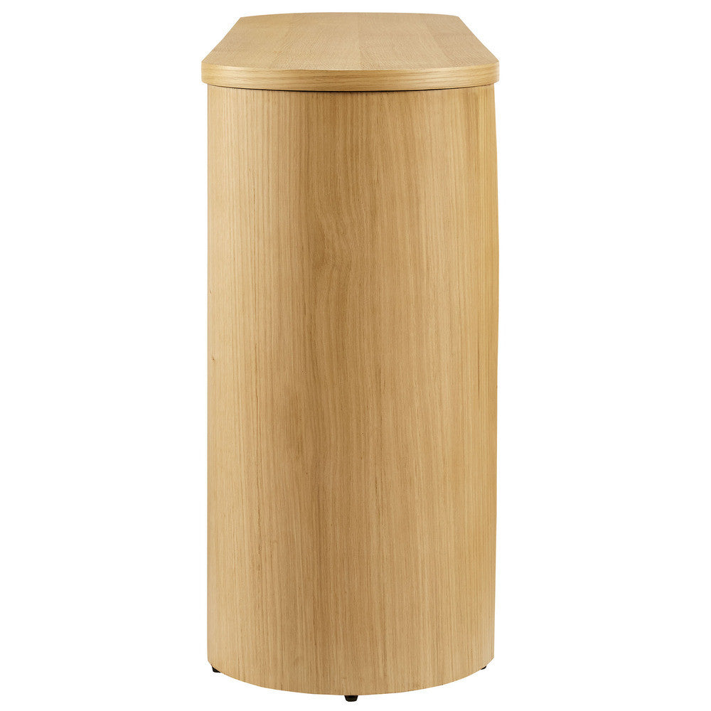 EEI-6912-OAK Aspect Oval Wood Entryway Console Table by Modway