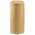 EEI-6912-OAK Aspect Oval Wood Entryway Console Table by Modway