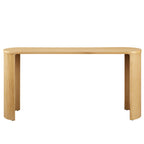 EEI-6912-OAK Aspect Oval Wood Entryway Console Table by Modway