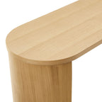 EEI-6912-OAK Aspect Oval Wood Entryway Console Table by Modway