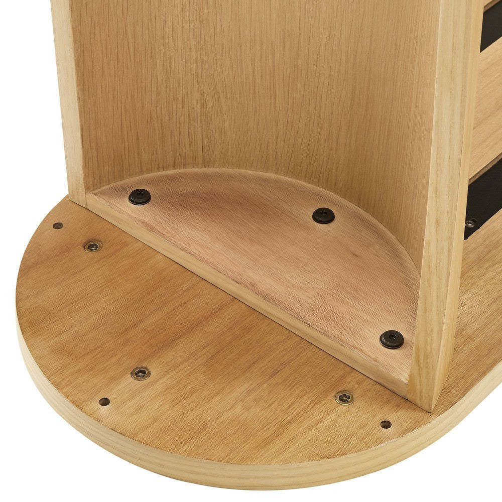 EEI-6912-OAK Aspect Oval Wood Entryway Console Table by Modway