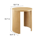 EEI-6913-OAK Aspect Round Wood End Table by Modway