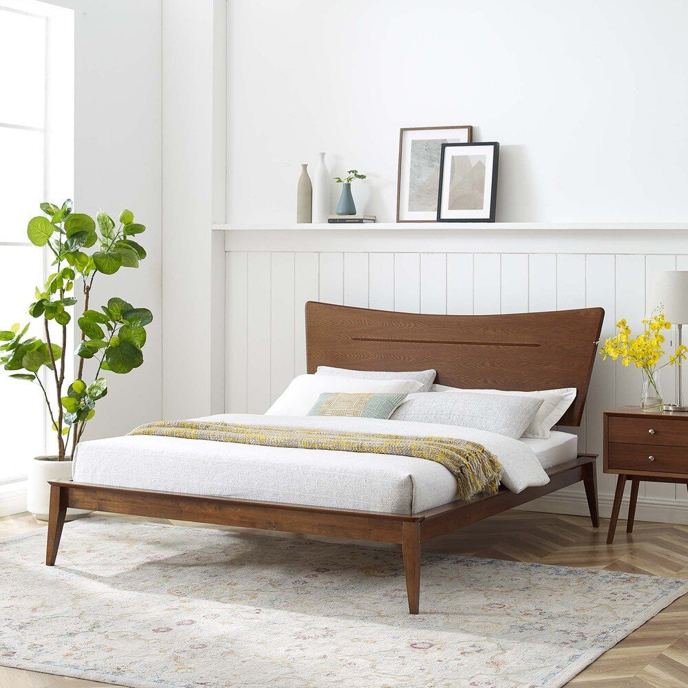MOD-6251-WAL Astra Wood King Platform Bed by Modway