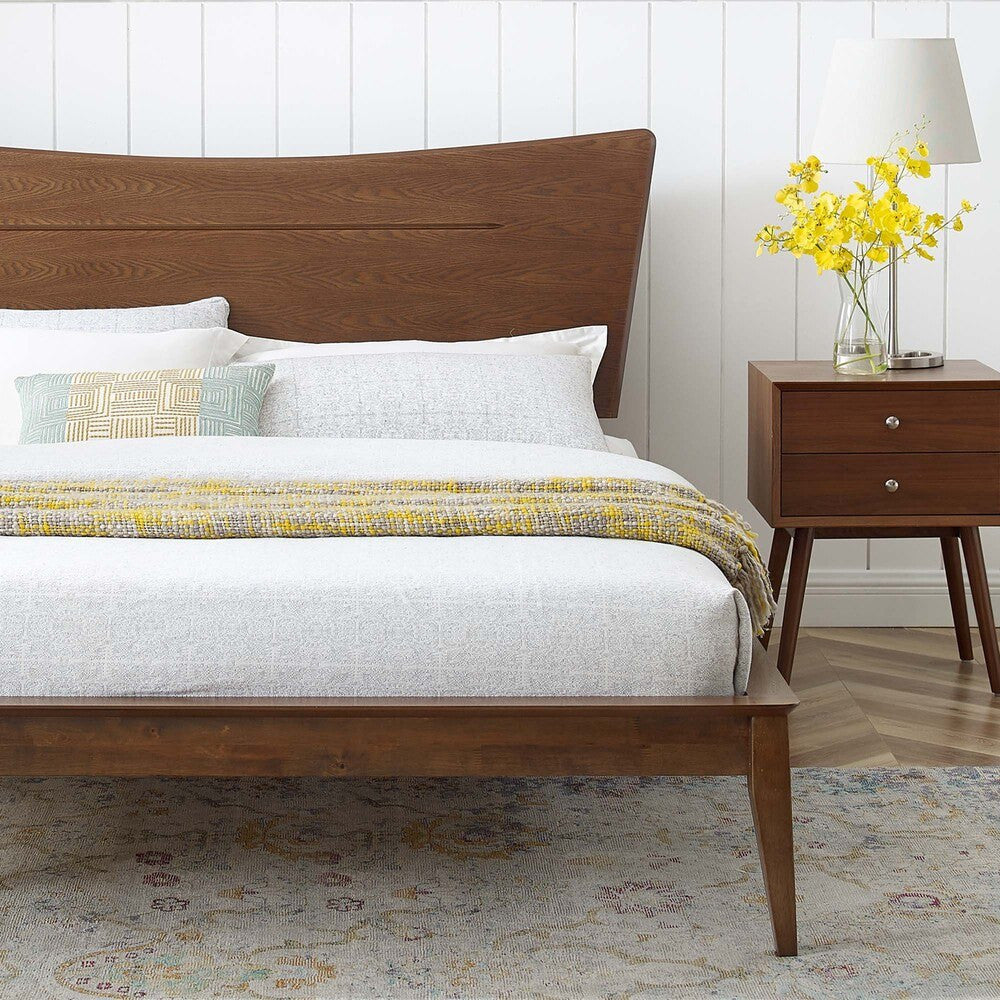 MOD-6250-WAL Astra Wood Queen Platform Bed by Modway