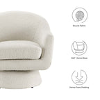 Modway Astral Boucle Fabric Swivel Chair by Modway-EEI-6359