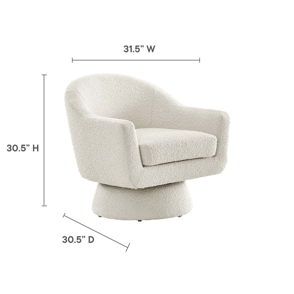 Modway Astral Boucle Fabric Swivel Chair by Modway-EEI-6359