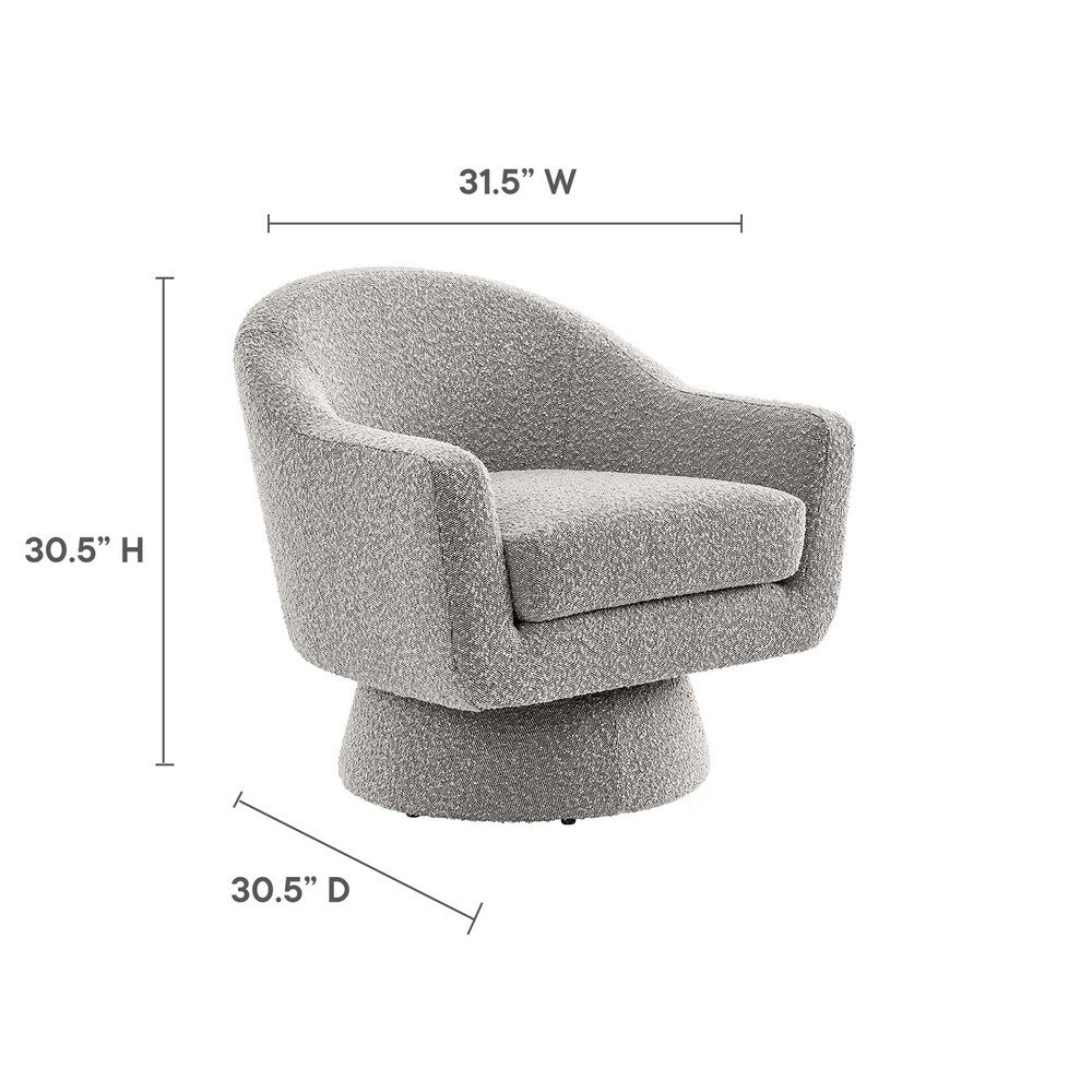 Modway Astral Boucle Fabric Swivel Chair by Modway-EEI-6359