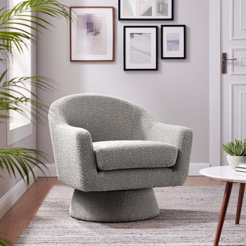 Modway Astral Boucle Fabric Swivel Chair by Modway-EEI-6359