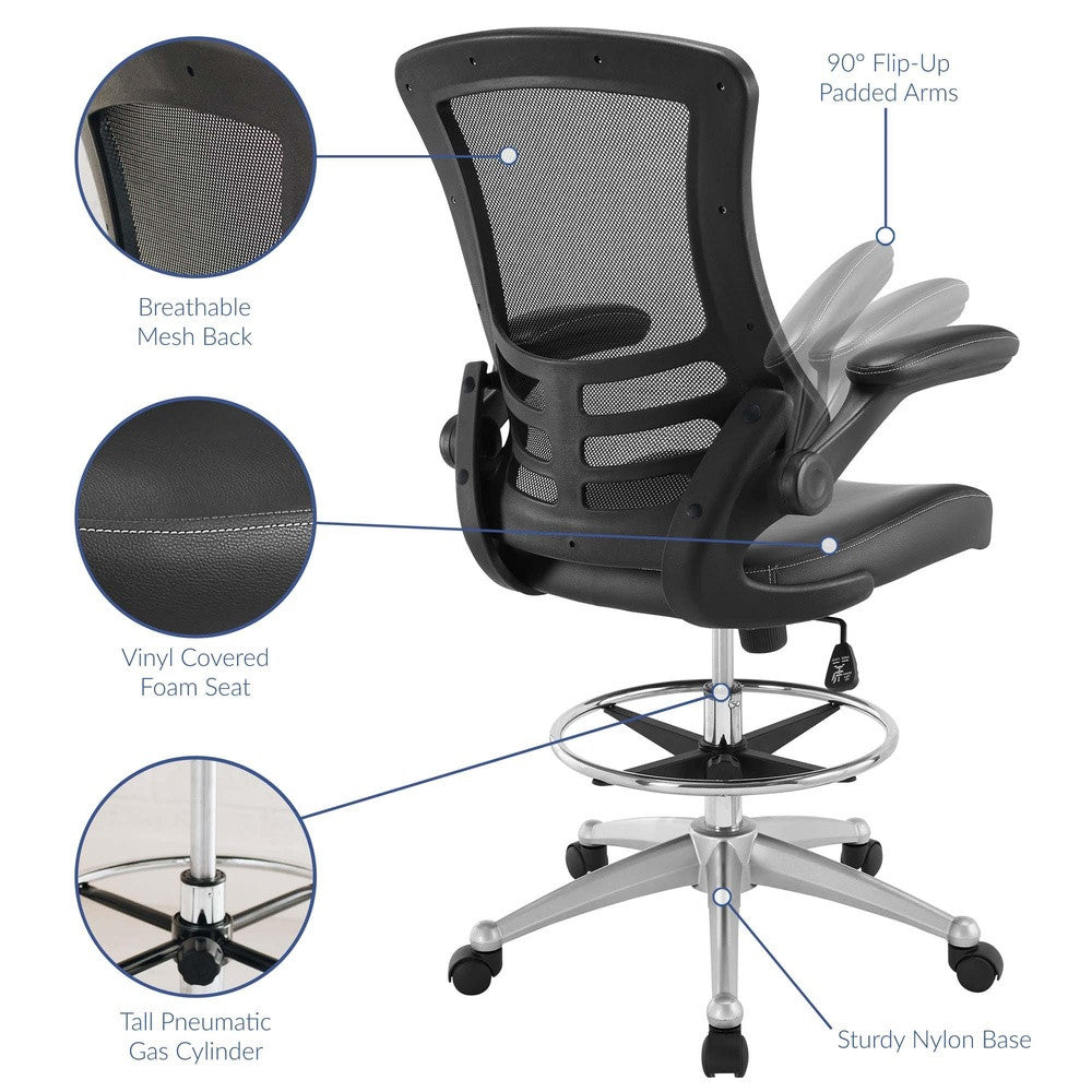 EEI-1422 Attainment Vinyl Drafting Chair by Modway