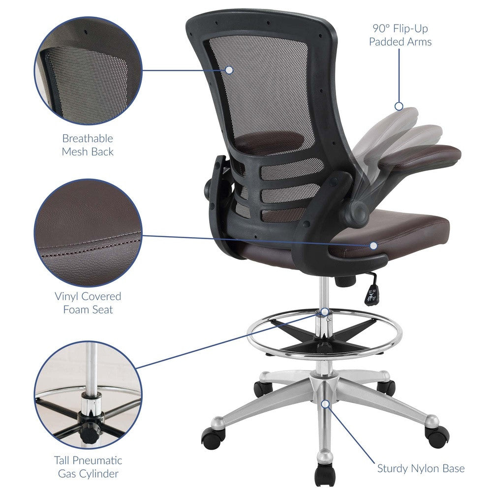 EEI-1422 Attainment Vinyl Drafting Chair by Modway