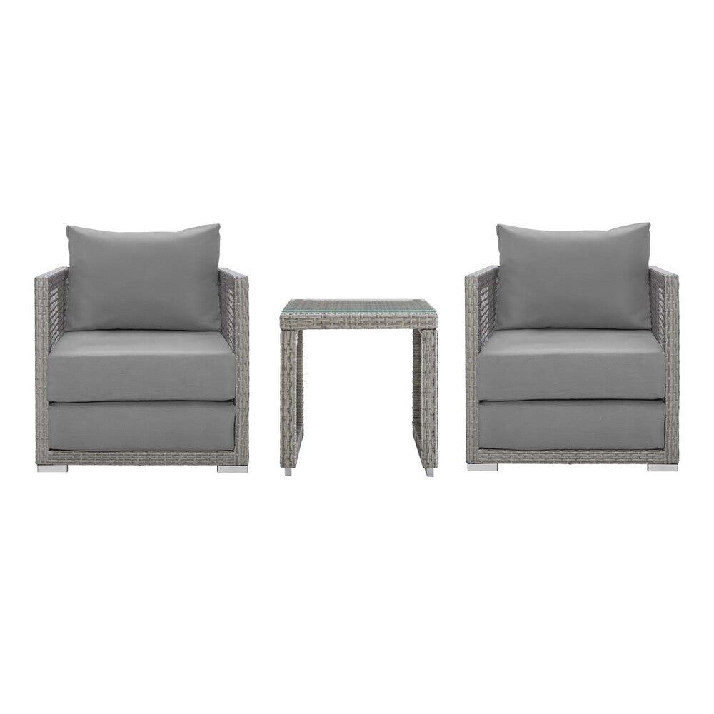 EEI-3595 Aura 3 Piece Outdoor Patio Wicker Rattan Set by Modway