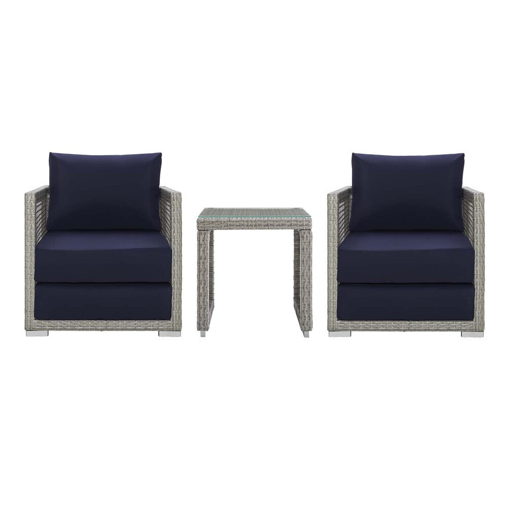 EEI-3595 Aura 3 Piece Outdoor Patio Wicker Rattan Set by Modway