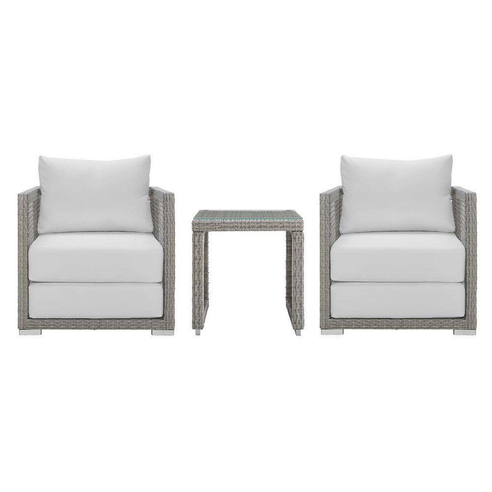 EEI-3595 Aura 3 Piece Outdoor Patio Wicker Rattan Set by Modway