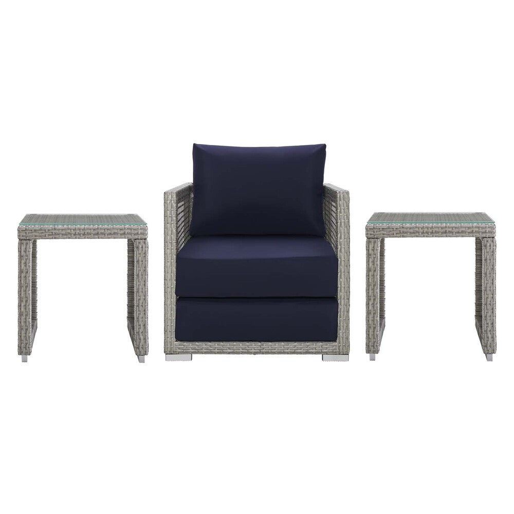 EEI-3597 Aura 3 Piece Outdoor Patio Wicker Rattan Set by Modway