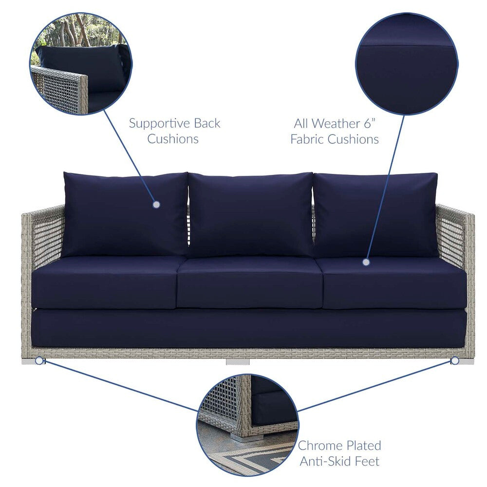 EEI-3599 Aura 3 Piece Outdoor Patio Wicker Rattan Set by Modway