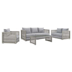 EEI-3596 Aura 4 Piece Outdoor Patio Wicker Rattan Set by Modway