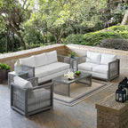 EEI-3559 Aura 6 Piece Outdoor Patio Wicker Rattan Set by Modway