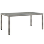 Modway EEI-2921-GRY Aura 68" Outdoor Patio Wicker Rattan Dining Table Gray