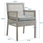 EEI-3560 Aura 7 Piece Outdoor Patio Wicker Rattan Set by Modway