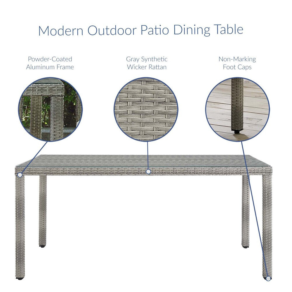 EEI-3560 Aura 7 Piece Outdoor Patio Wicker Rattan Set by Modway