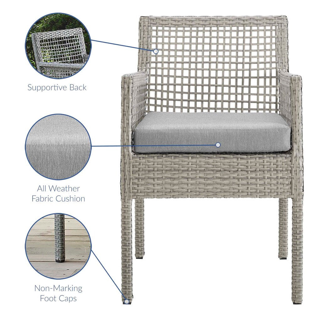 EEI-3561 Aura Outdoor Patio Wicker Rattan Dining Armchair Set of 2 by Modway