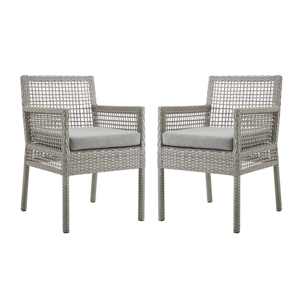 EEI-3561 Aura Outdoor Patio Wicker Rattan Dining Armchair Set of 2 by Modway
