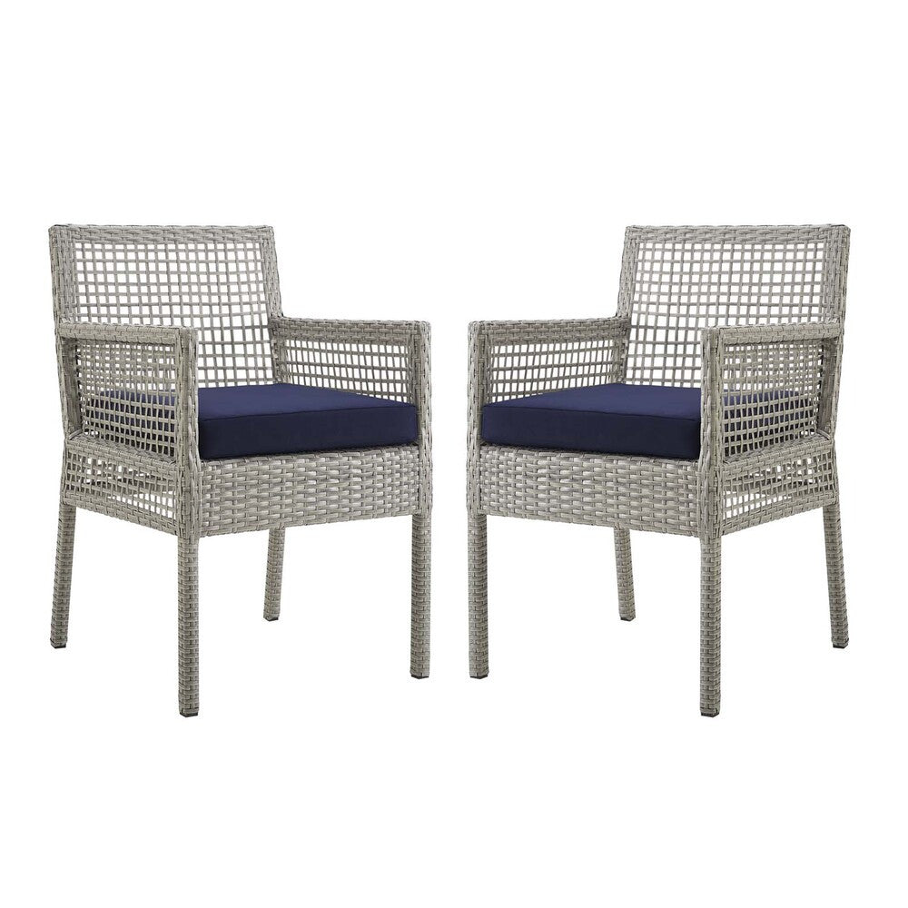 EEI-3561 Aura Outdoor Patio Wicker Rattan Dining Armchair Set of 2 by Modway