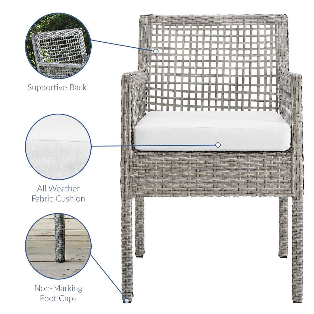 EEI-3561 Aura Outdoor Patio Wicker Rattan Dining Armchair Set of 2 by Modway