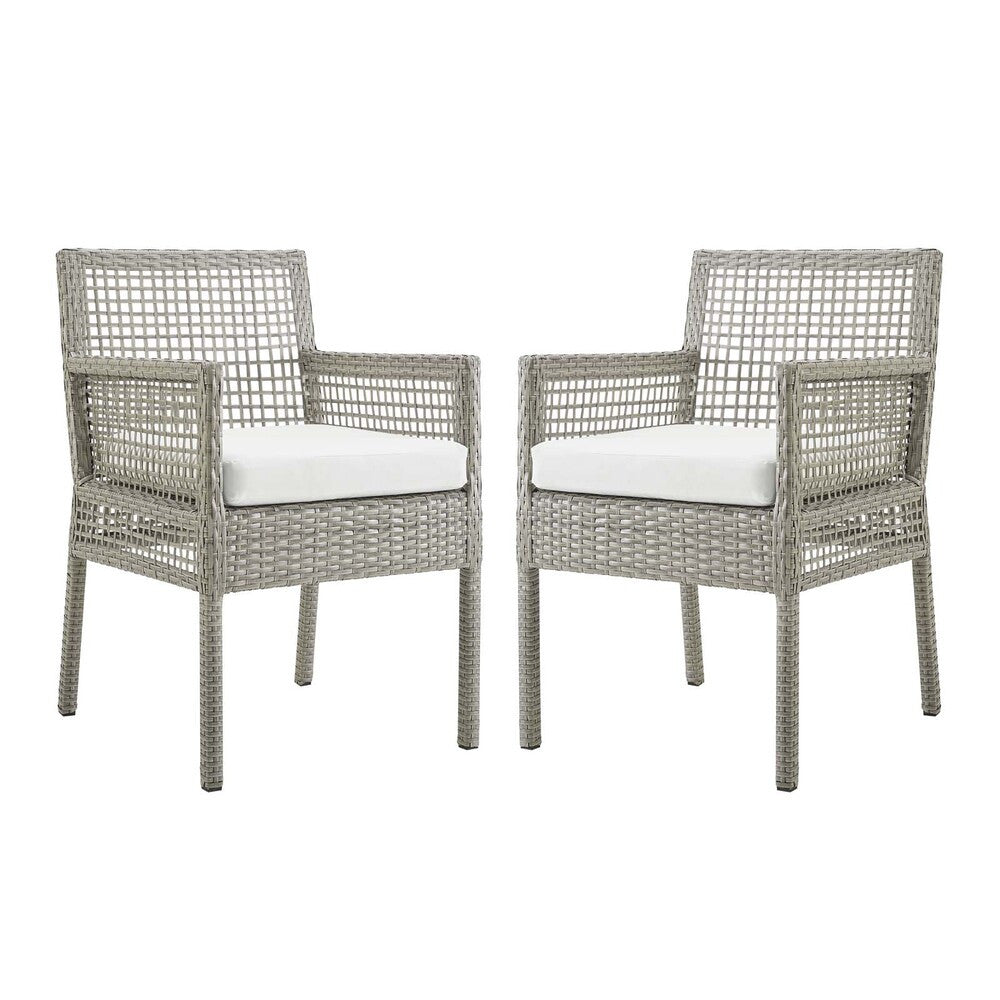 EEI-3561 Aura Outdoor Patio Wicker Rattan Dining Armchair Set of 2 by Modway