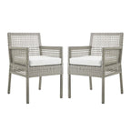 EEI-3561 Aura Outdoor Patio Wicker Rattan Dining Armchair Set of 2 by Modway