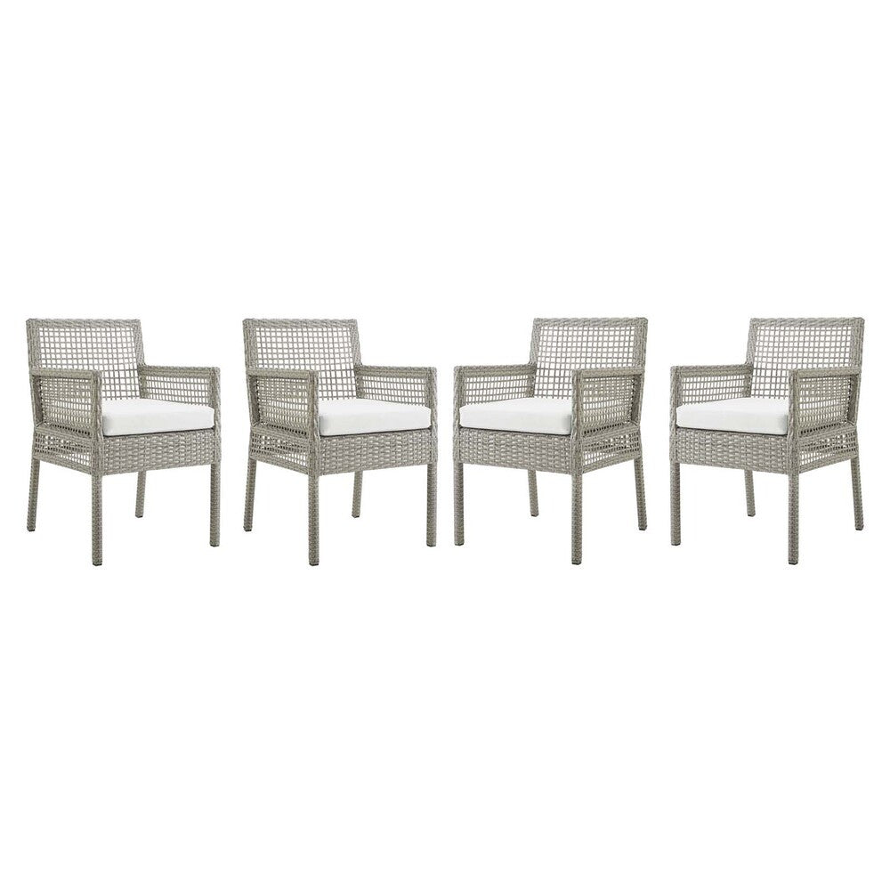 EEI-3594 Aura Outdoor Patio Wicker Rattan Dining Armchair Set of 4 by Modway