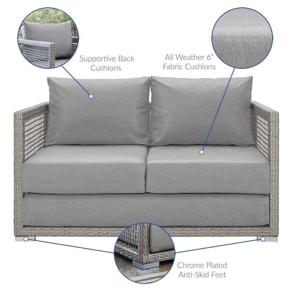 EEI-2924 Aura Outdoor Patio Wicker Rattan Loveseat by Modway