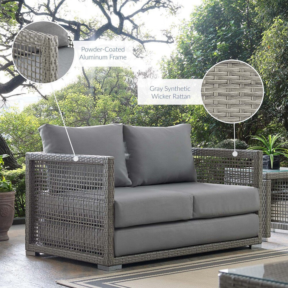 EEI-2924 Aura Outdoor Patio Wicker Rattan Loveseat by Modway