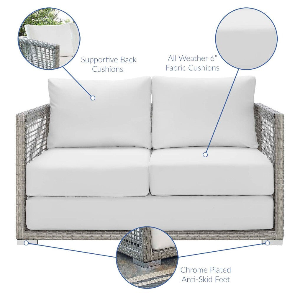 EEI-2924 Aura Outdoor Patio Wicker Rattan Loveseat by Modway