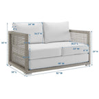 EEI-2924 Aura Outdoor Patio Wicker Rattan Loveseat by Modway