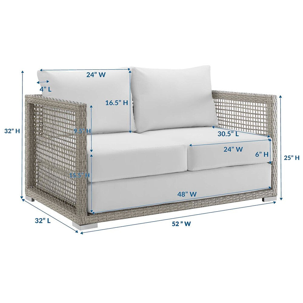 EEI-2924 Aura Outdoor Patio Wicker Rattan Loveseat by Modway