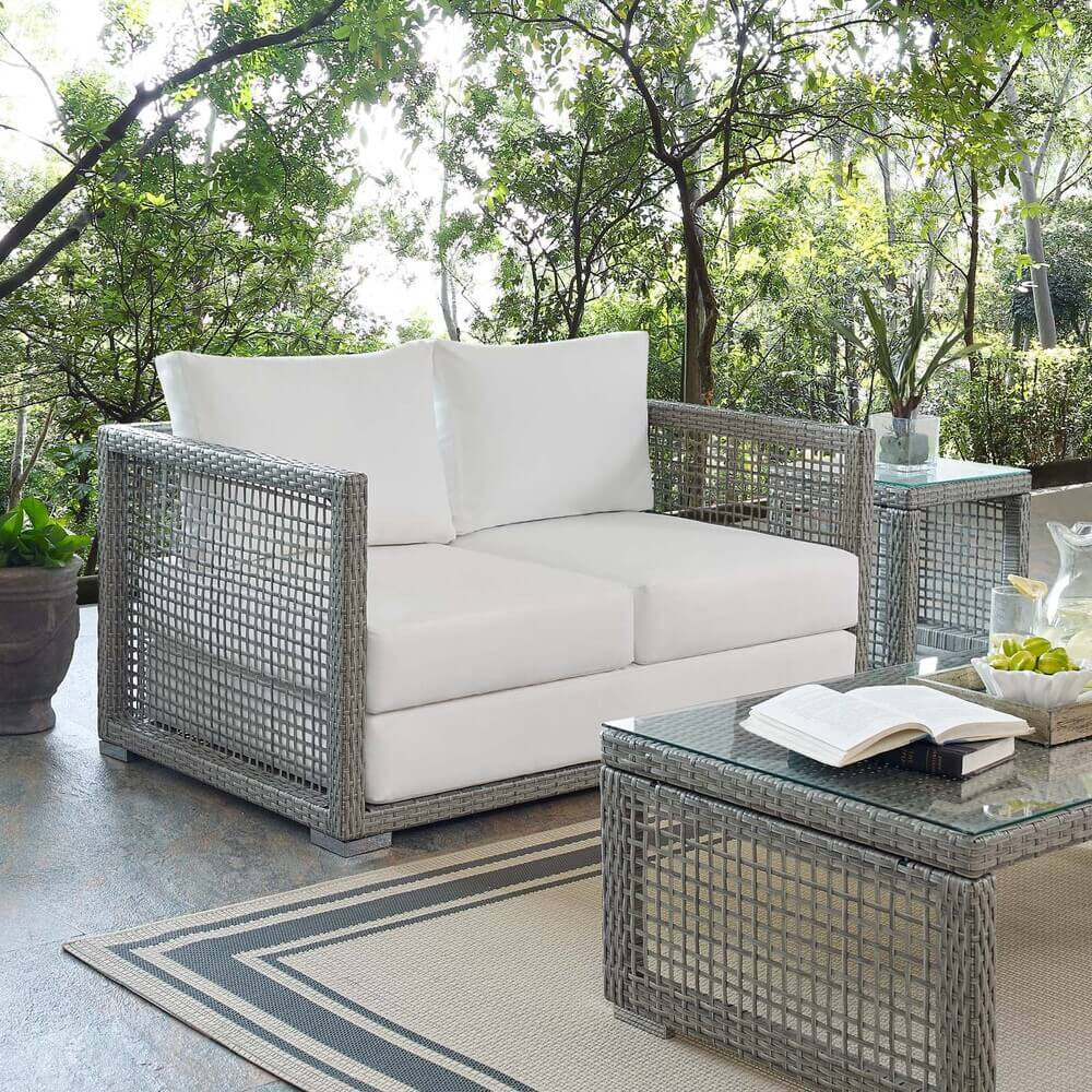 EEI-2924 Aura Outdoor Patio Wicker Rattan Loveseat by Modway