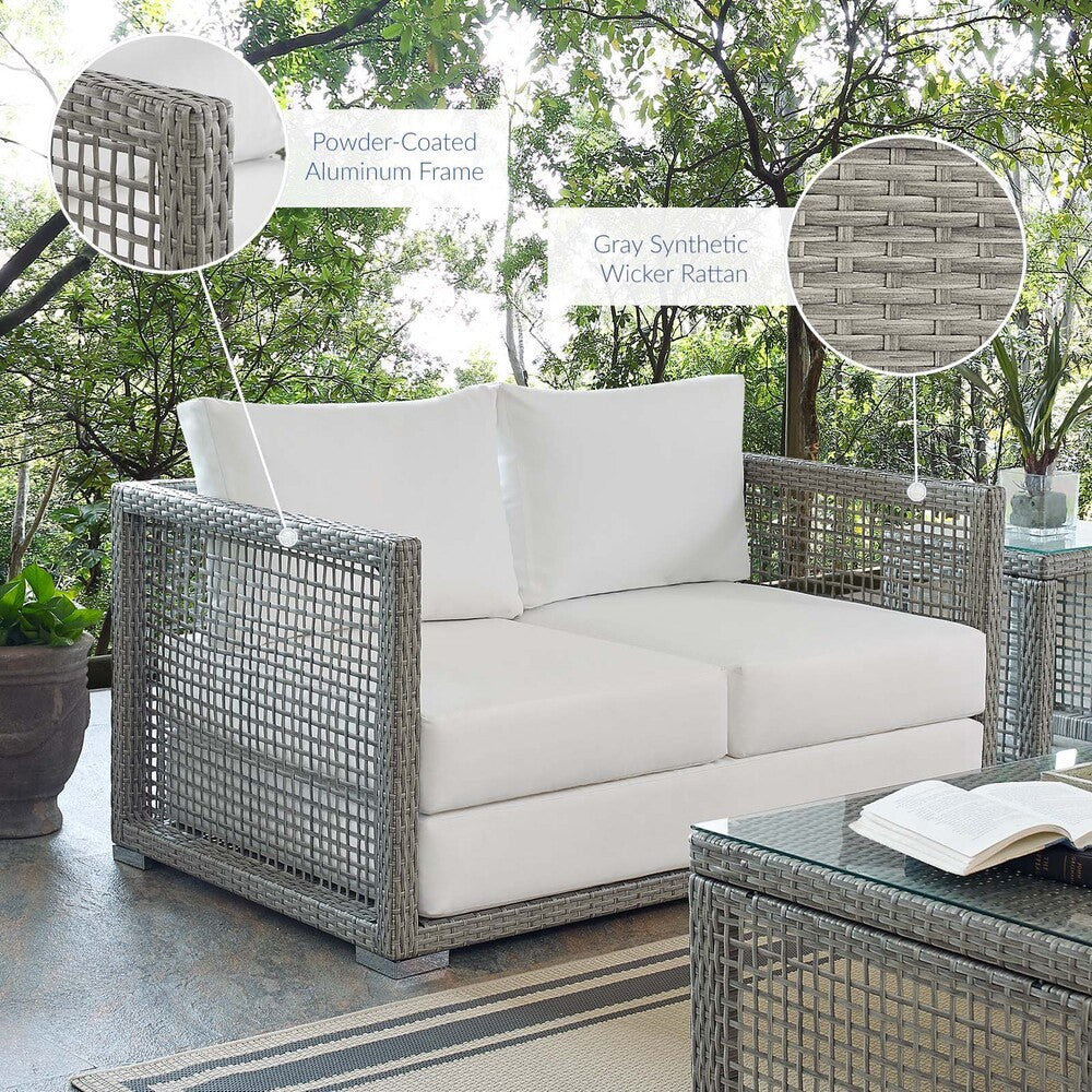 EEI-2924 Aura Outdoor Patio Wicker Rattan Loveseat by Modway