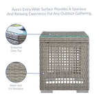 EEI-2922-GRY Aura Outdoor Patio Wicker Rattan Side Table by Modway
