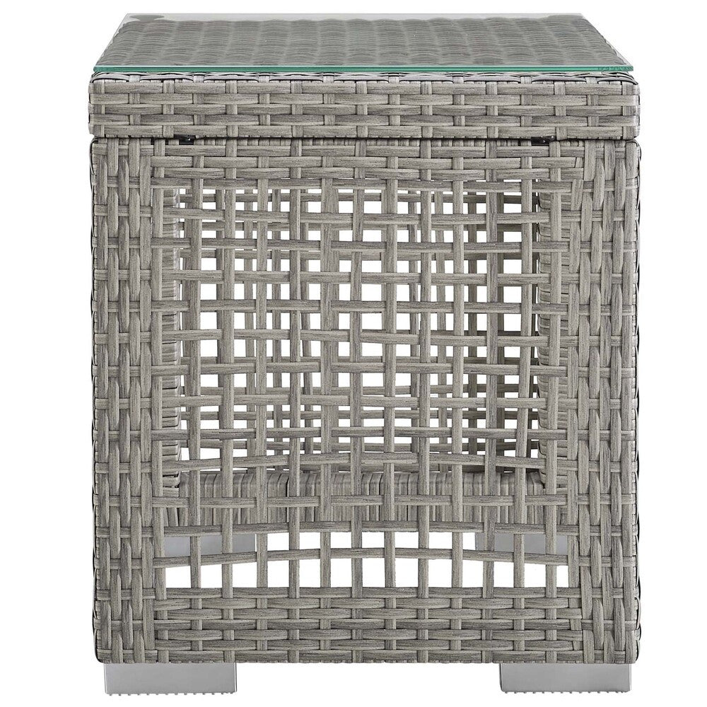 EEI-2922-GRY Aura Outdoor Patio Wicker Rattan Side Table by Modway